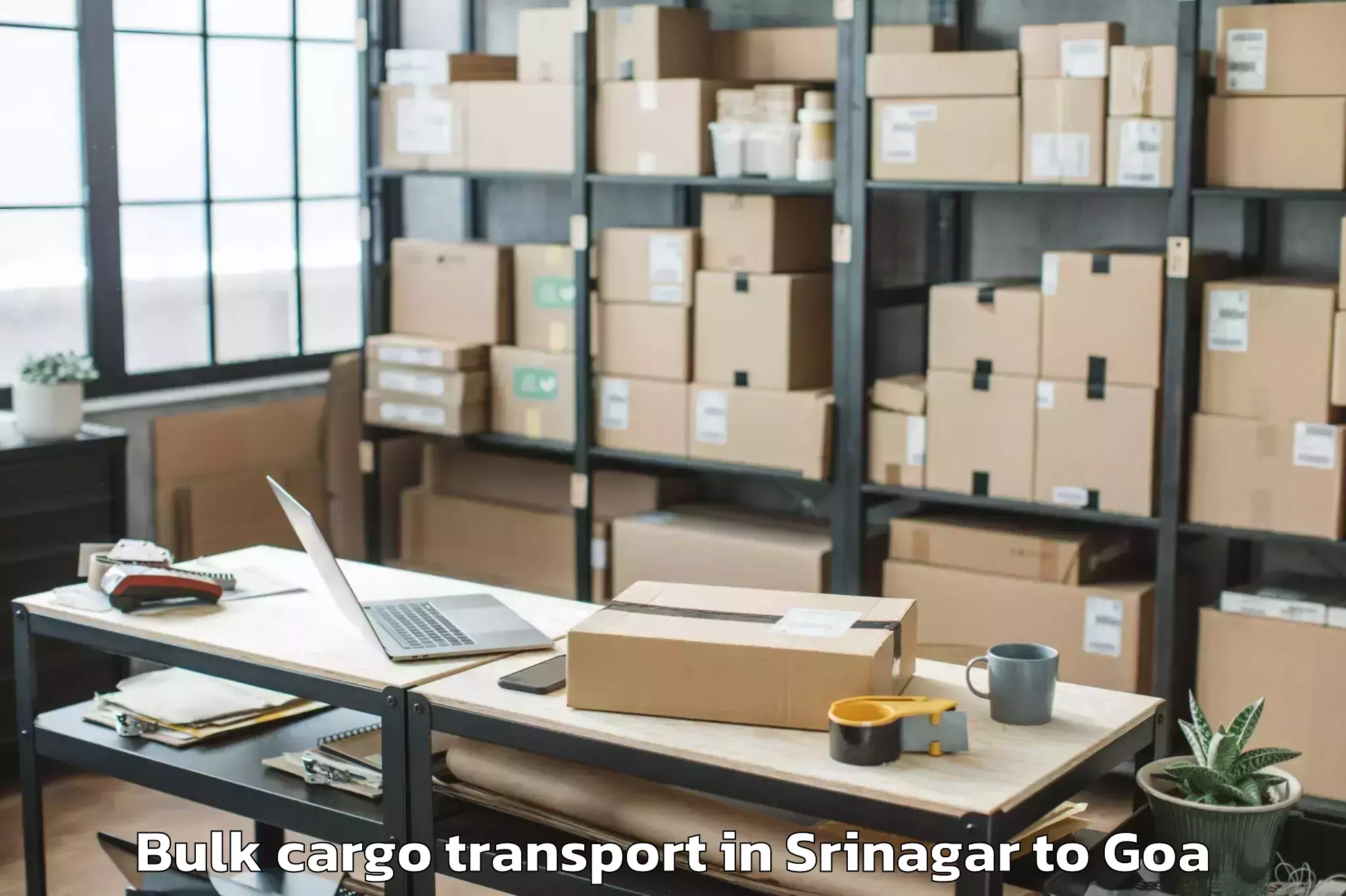 Expert Srinagar to Goa University Taleigao Bulk Cargo Transport